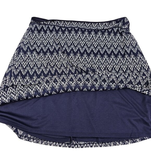 Cato Women’s Blue Slip Lined Chevron Pattern A-Line Skirt Size 18W - Picture 13 of 14